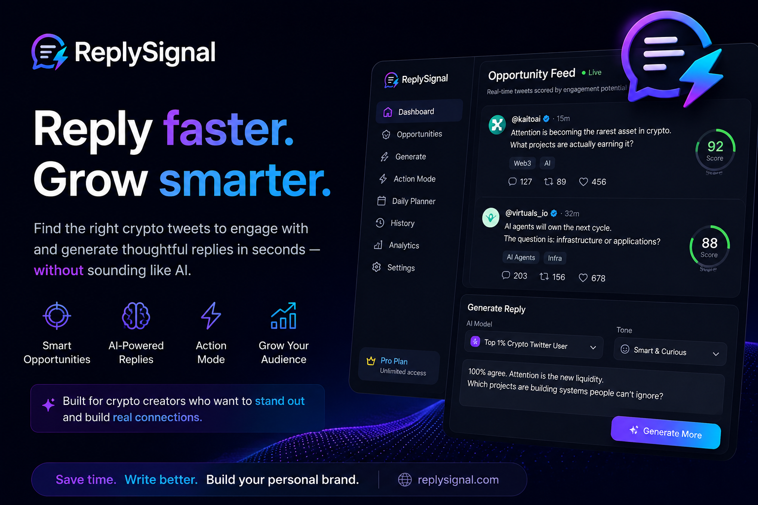 ReplySignal — Reply faster. Grow smarter.